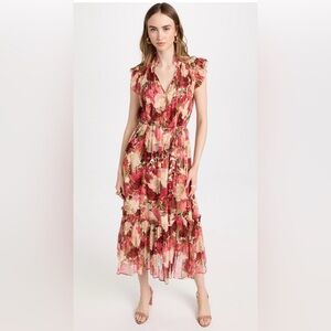 Zimmermann Wonderland Flutter Dress - Red and Pink
